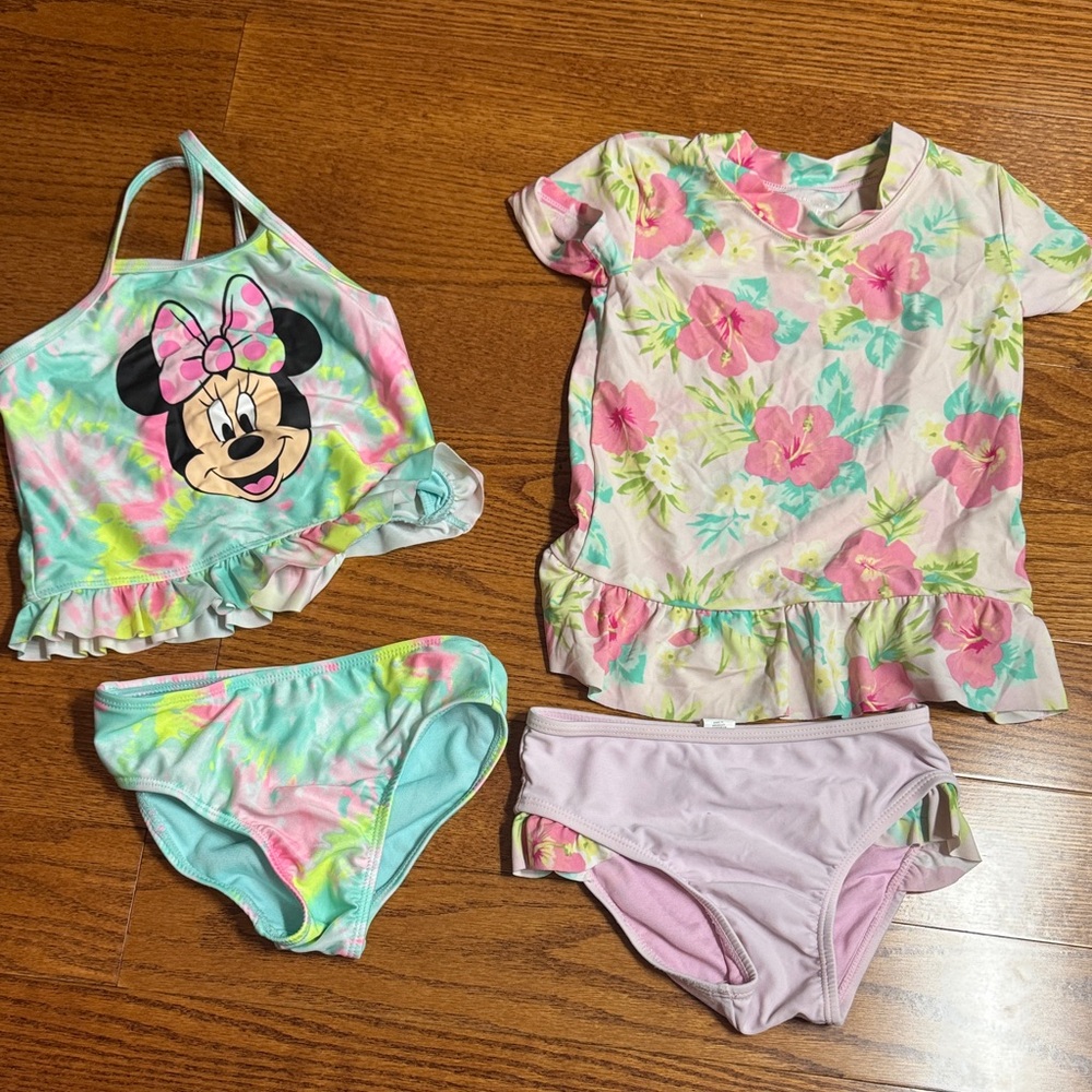 5/$25 4T/5T Kids Bikini Set Disney and Flowers